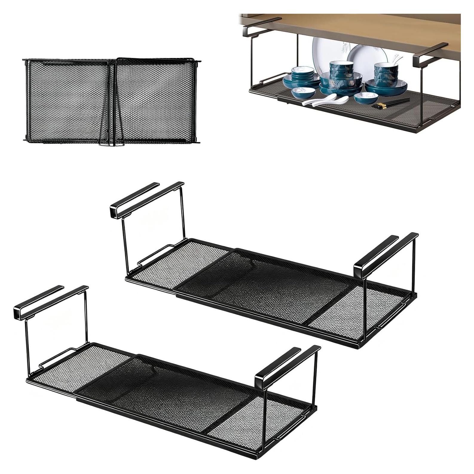 Canasta de Almacenamiento Bajo Estante DZHPSRSZ 2 Piezas 20.99x70.49x13 cm