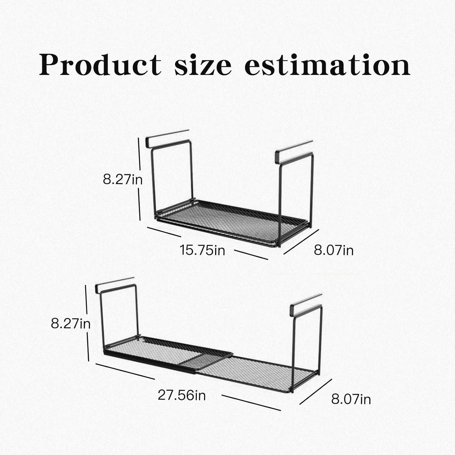 Canasta de Almacenamiento Bajo Estante DZHPSRSZ 2 Piezas 20.99x70.49x13 cm