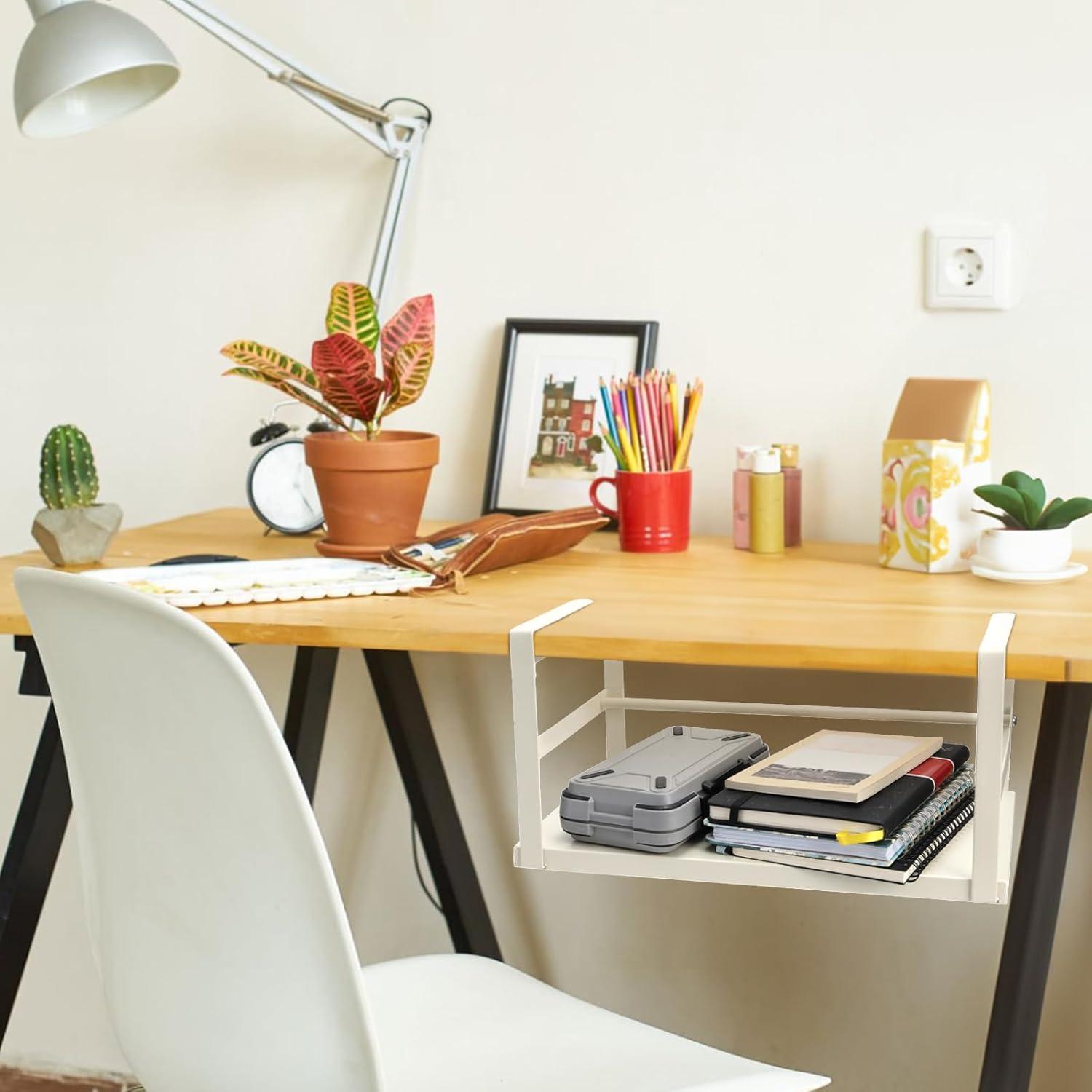 Canasta de Almacenamiento Bajo Estante Tebery 2 Piezas Metal