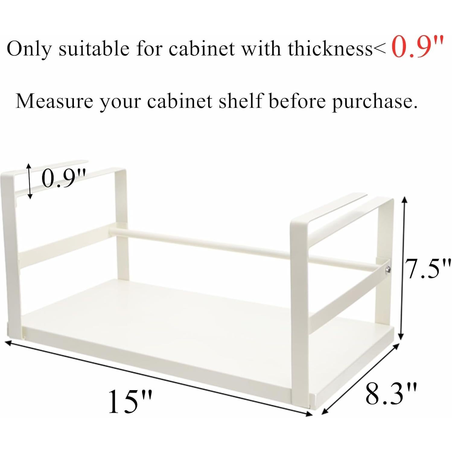 Canasta de Almacenamiento Bajo Estante Tebery 2 Piezas Metal