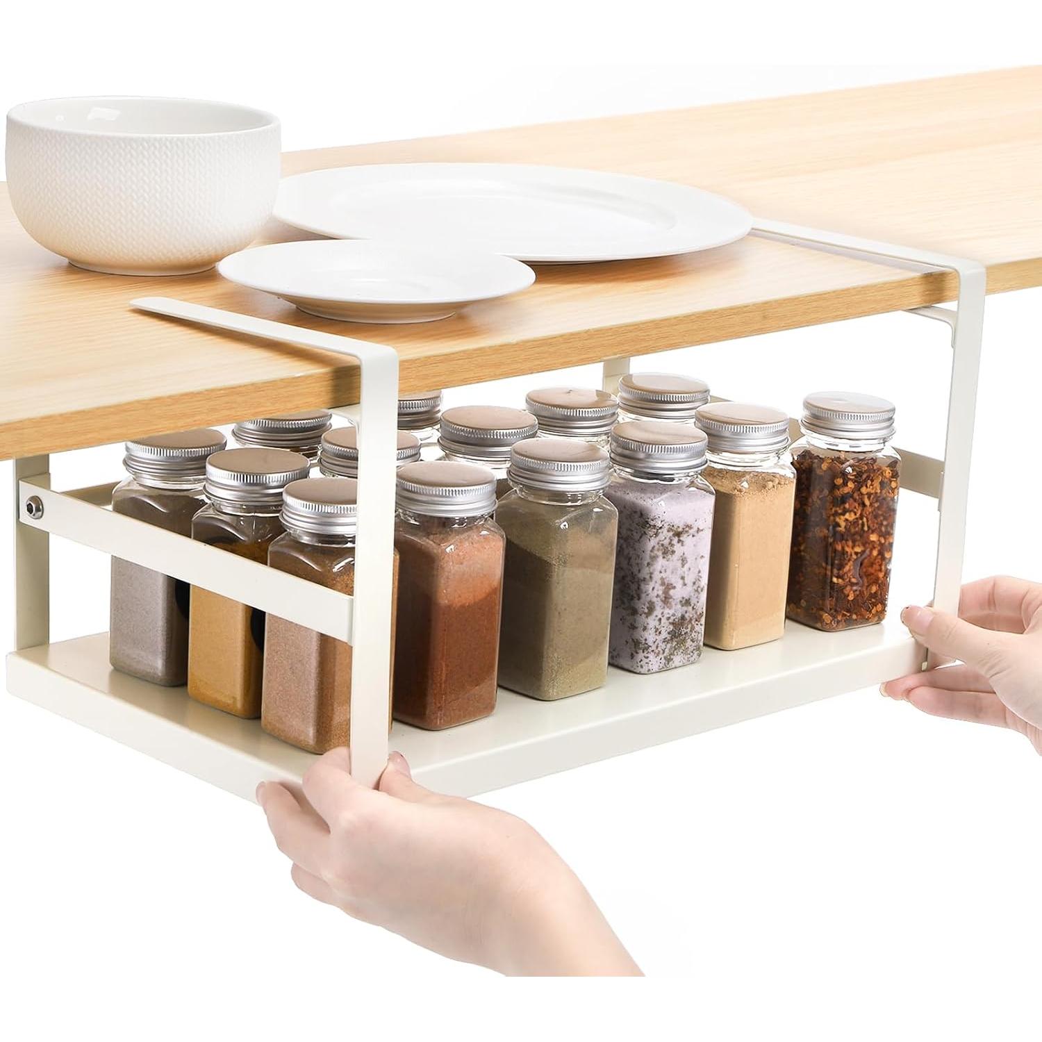 Canasta de Almacenamiento Bajo Estante Tebery 2 Piezas Metal