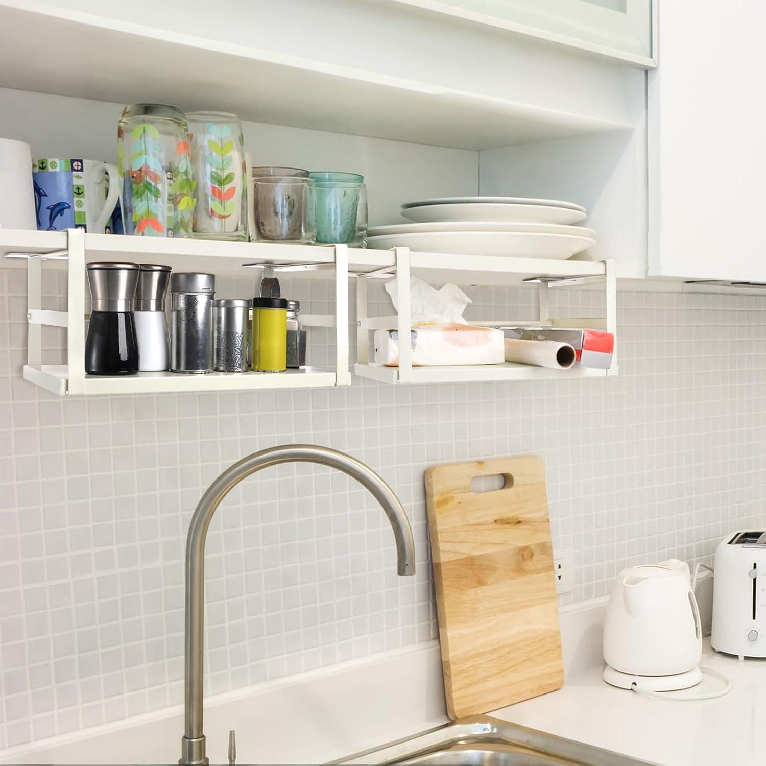 Canasta de Almacenamiento Bajo Estante Tebery 2 Piezas Metal