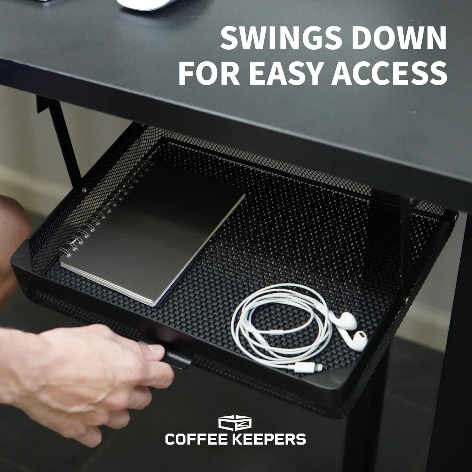 Organizador Bajo Gabinete Coffee Keepers 28x25.4x6.35cm Negro