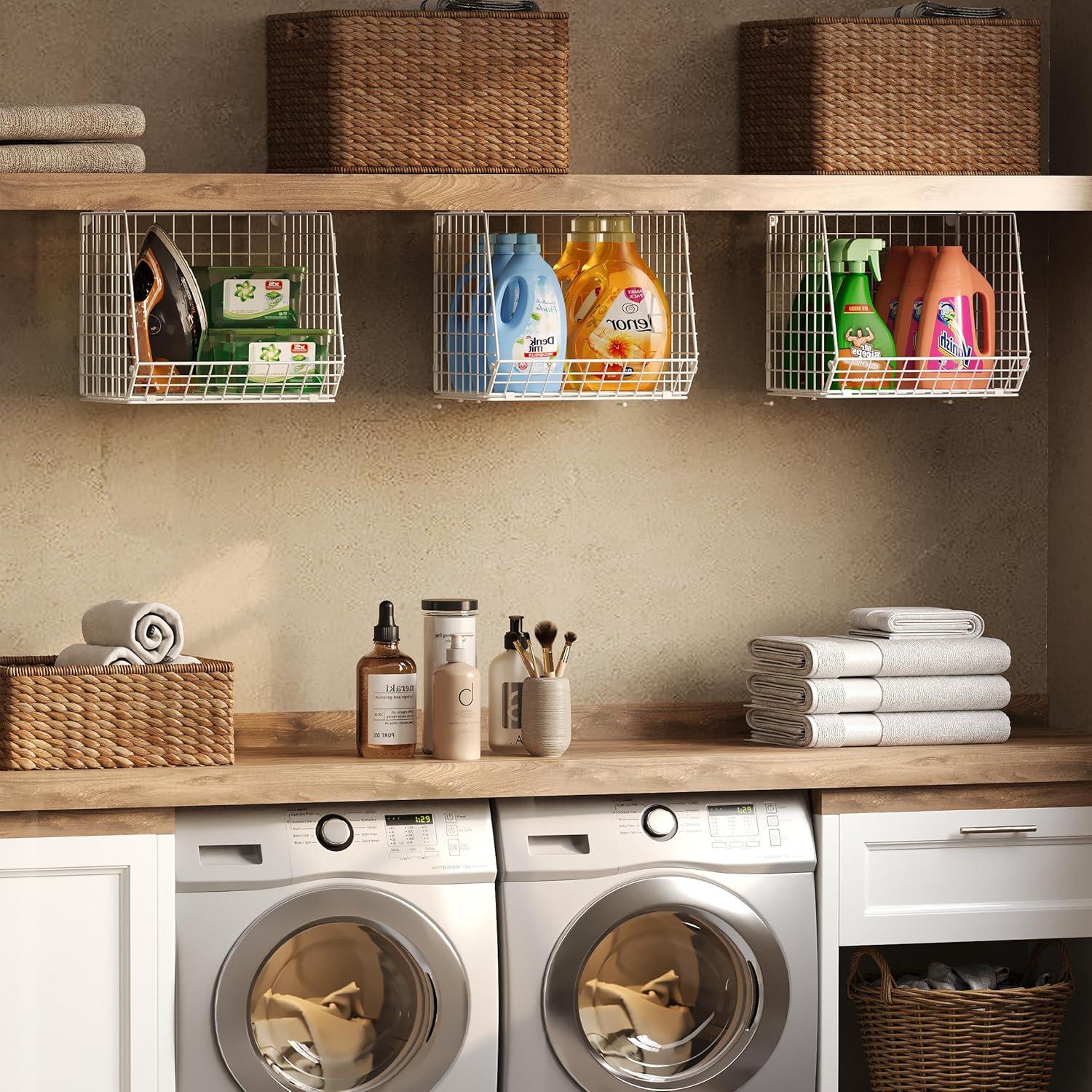 Organizador de Lavandería Sonyabecca GL31-WH 3 Canastas Plegables