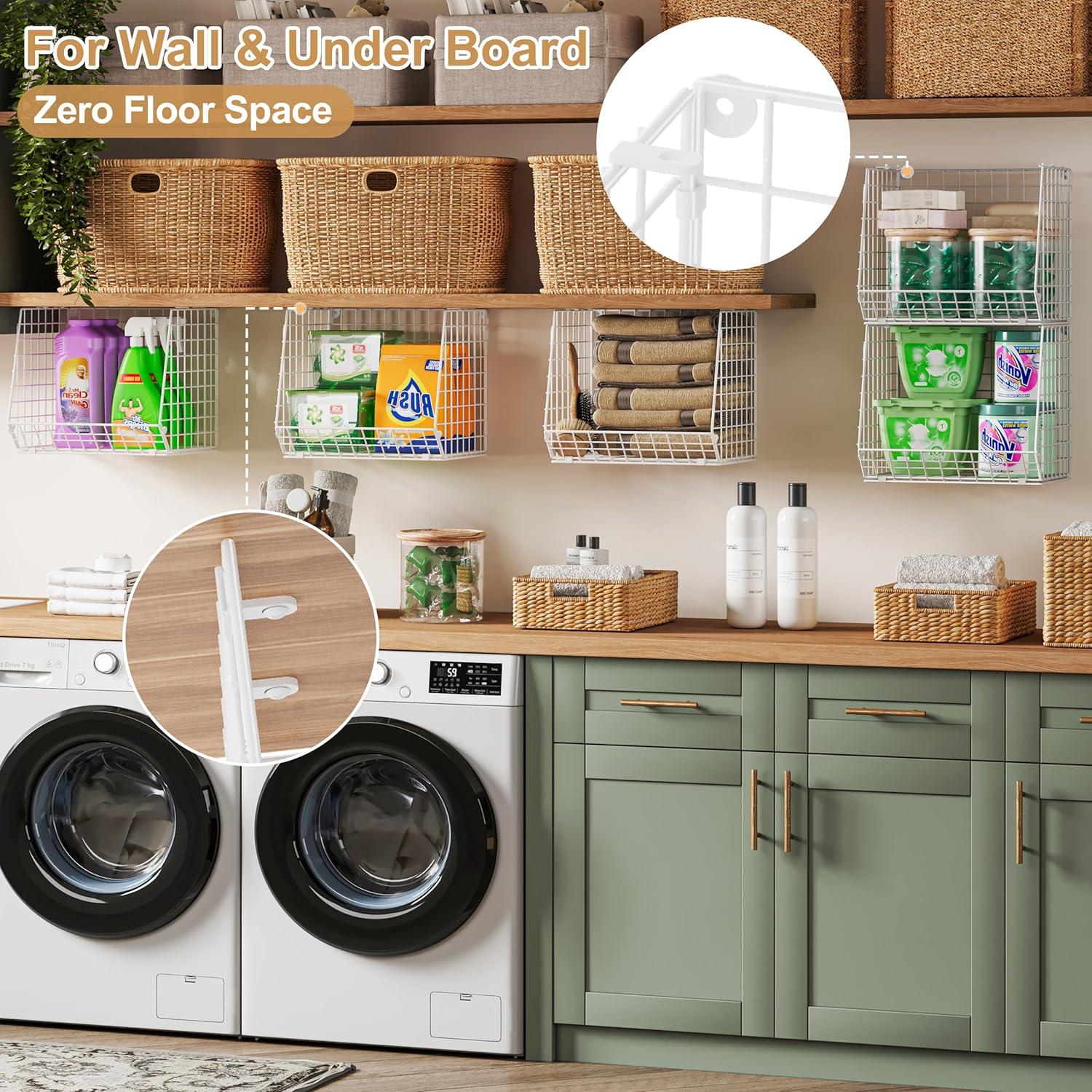 Organizador de Lavandería Sonyabecca GL31-WH 3 Canastas Plegables