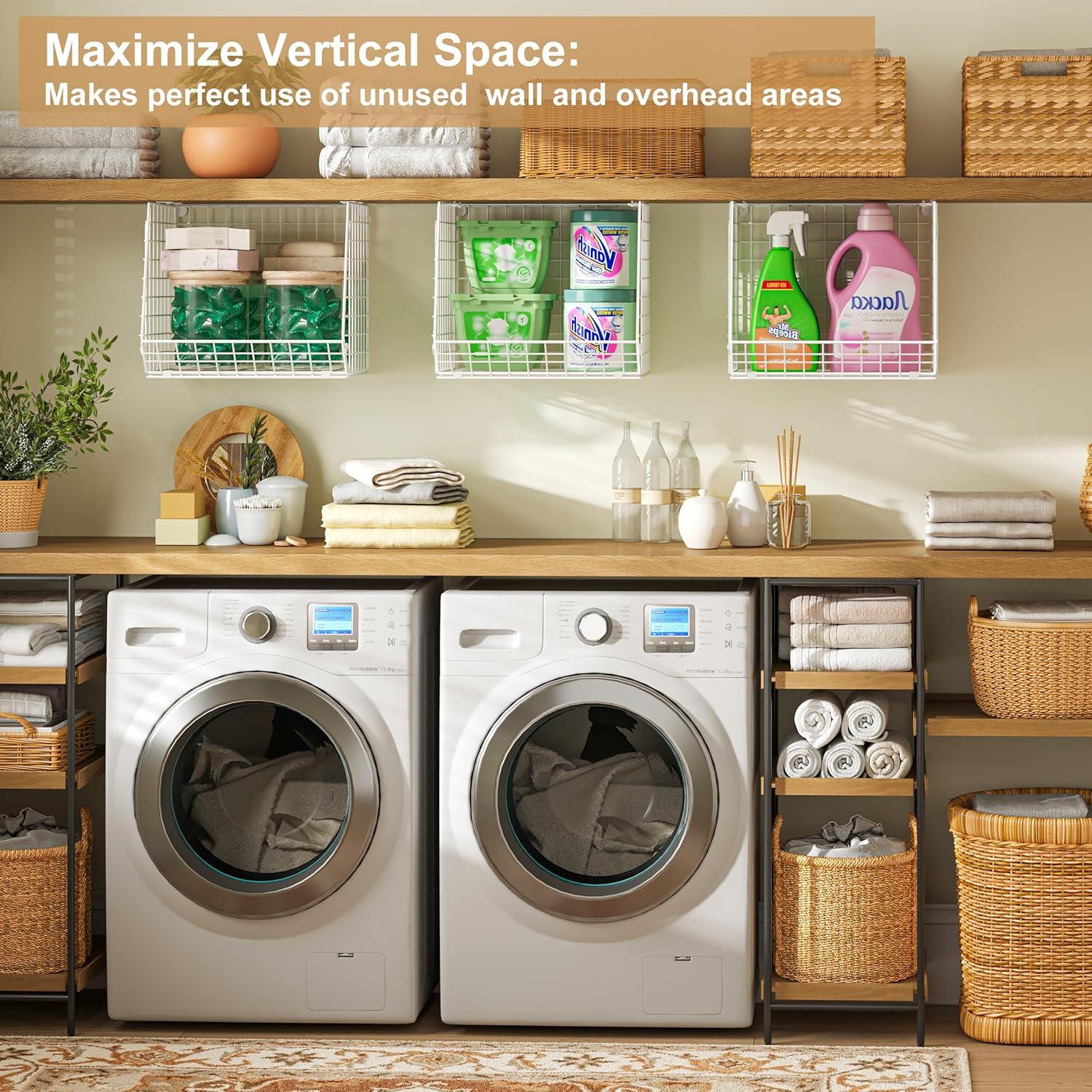 Organizador de Lavandería Sonyabecca GL31-WH 3 Canastas Plegables