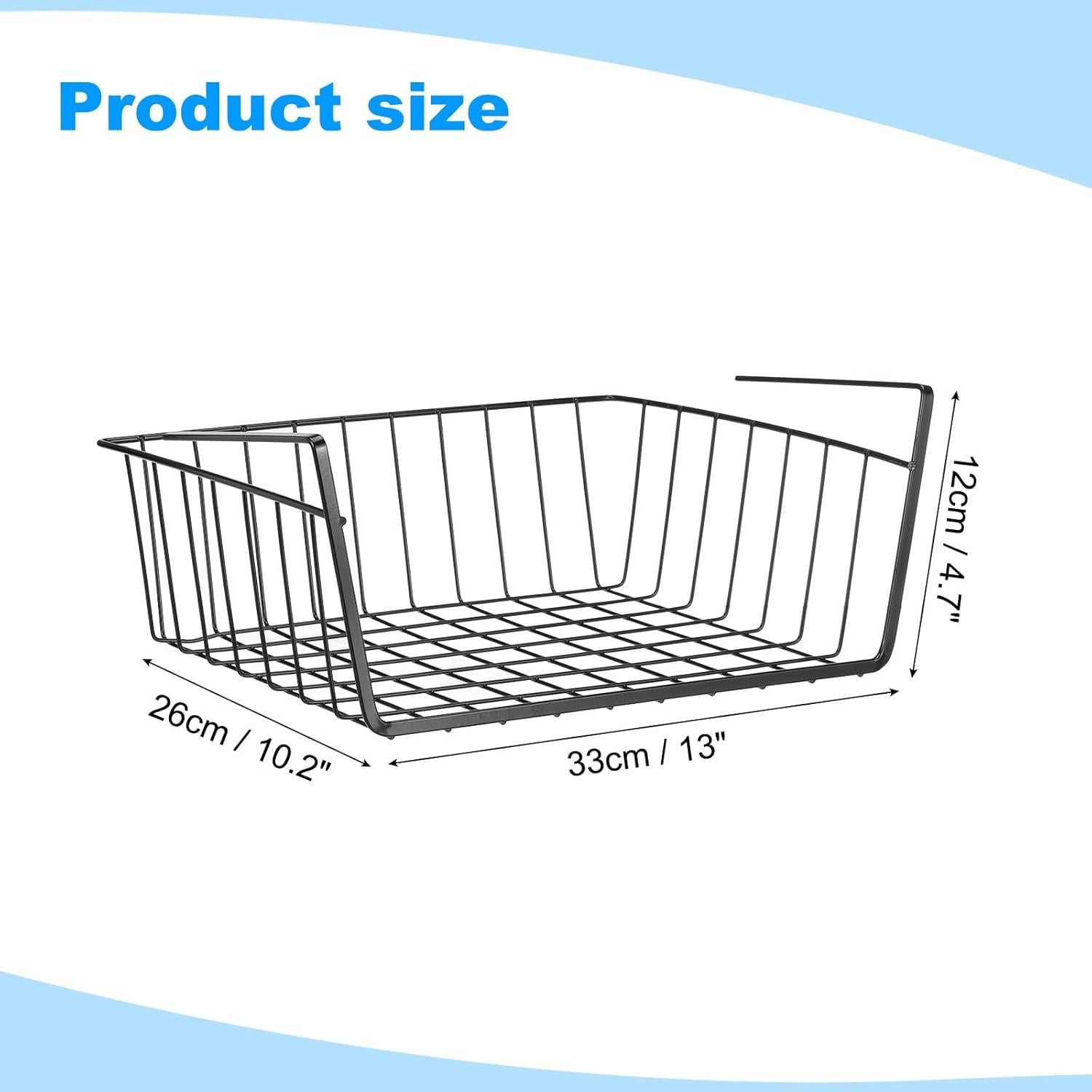Canasta de Almacenamiento Bajo Estante PATIKIL 33x26x12cm - Paquete de 6