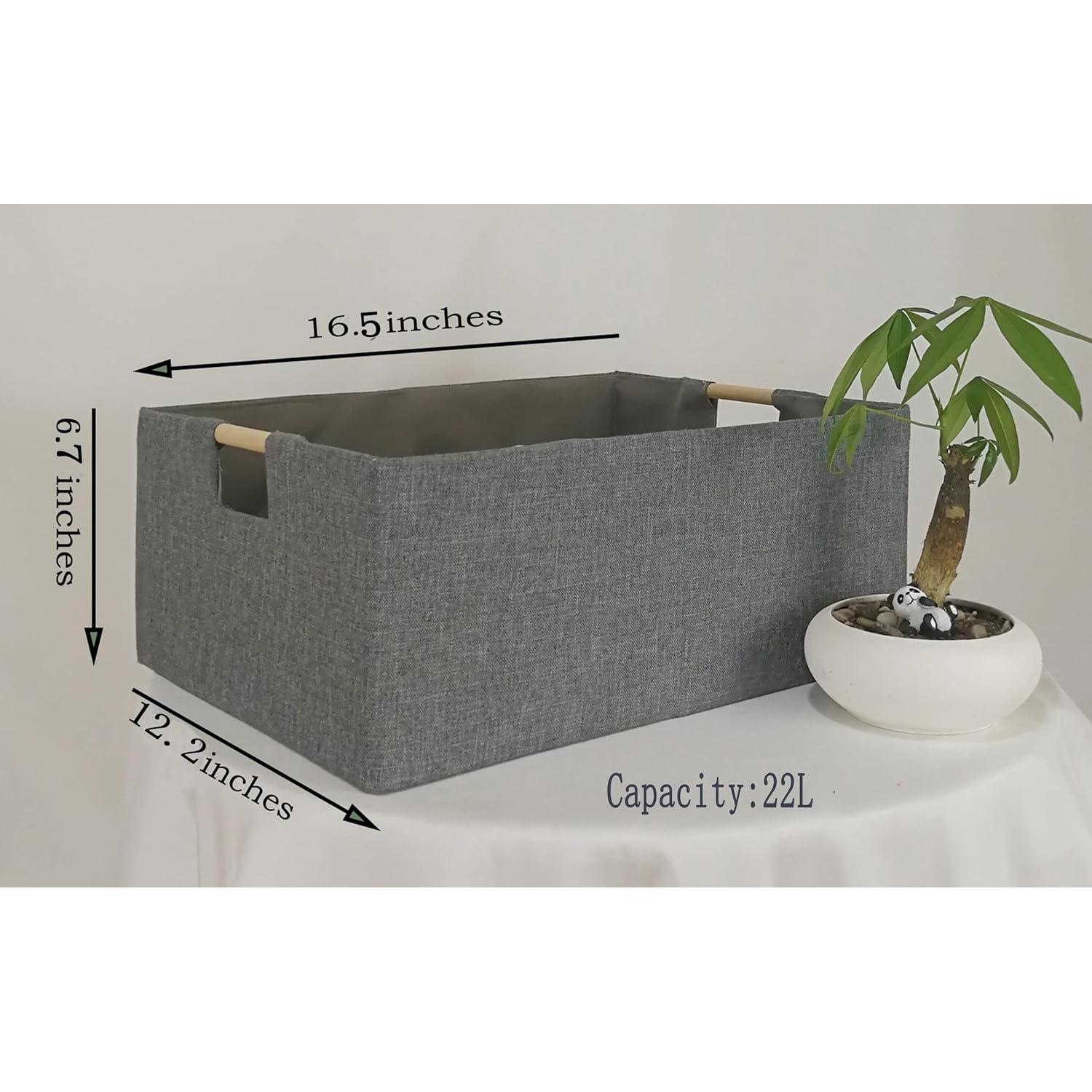 Caja de Almacenamiento Plegable FUULOXE Gris 42x31x17 cm