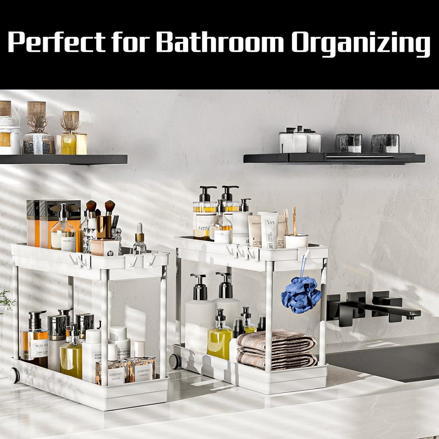 Organizador Bajo Fregadero Cicilyna 2 Niveles Blanco Helado