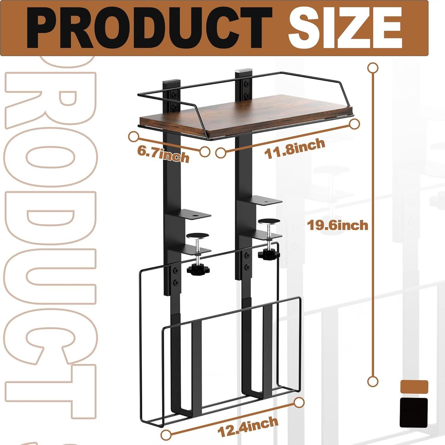 Estante de Escritorio Invech Ajustable con Abrazadera y Cesta