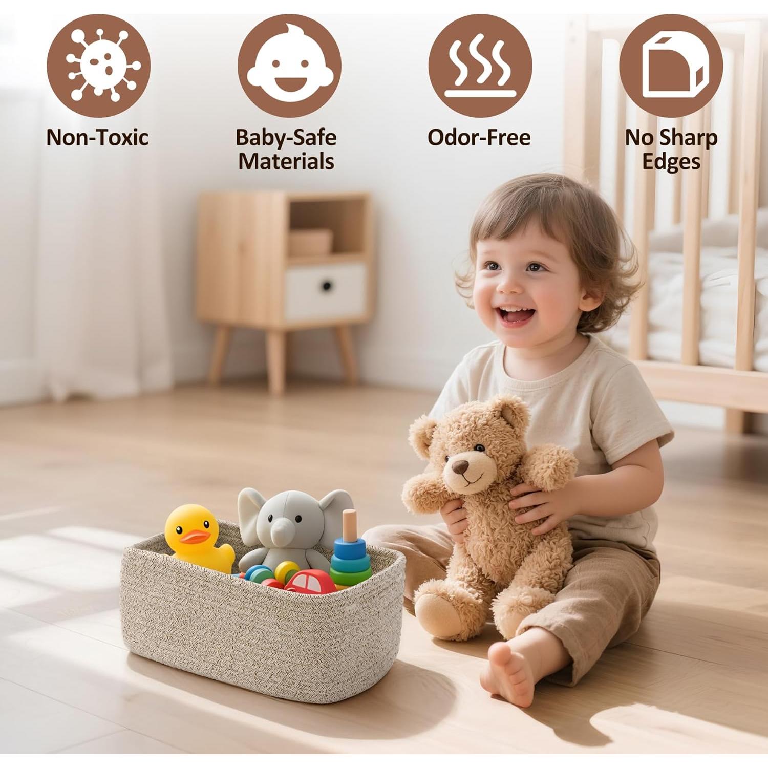 Juego de 5 cestas de almacenamiento VIRETH HAUS - 2 tamaños