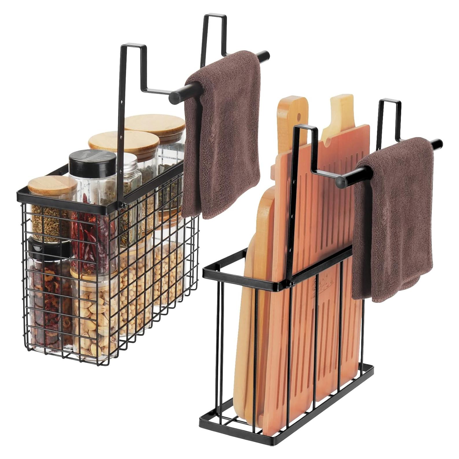 Organizador de Puerta de Gabinete YMCCOOL Negro 2 Estantes