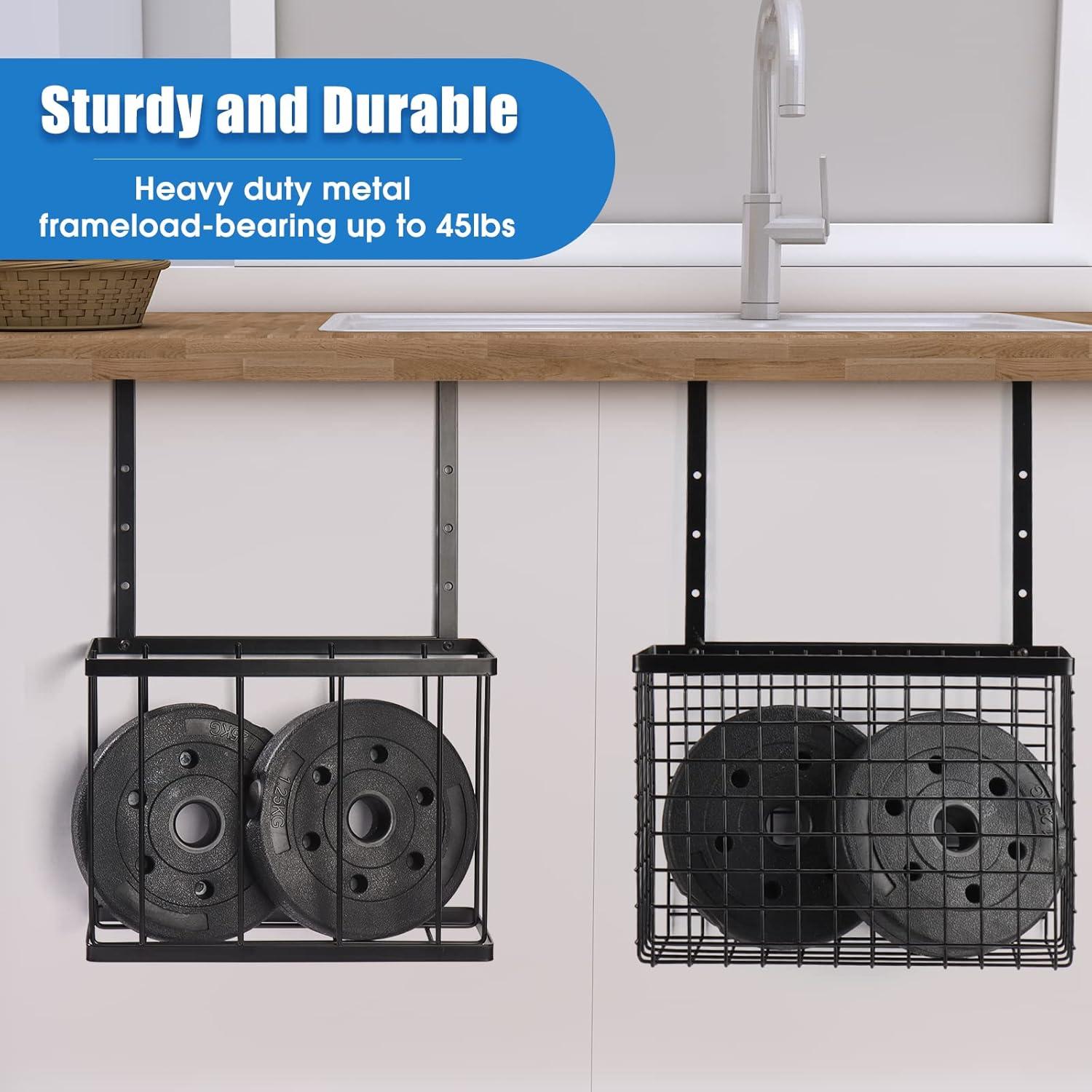 Organizador de Puerta de Gabinete YMCCOOL Negro 2 Estantes