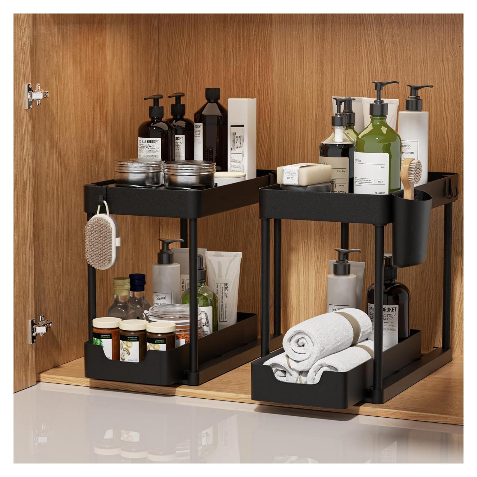 Organizador de Bajo Fregadero MERJULAN 2 Niveles Negro