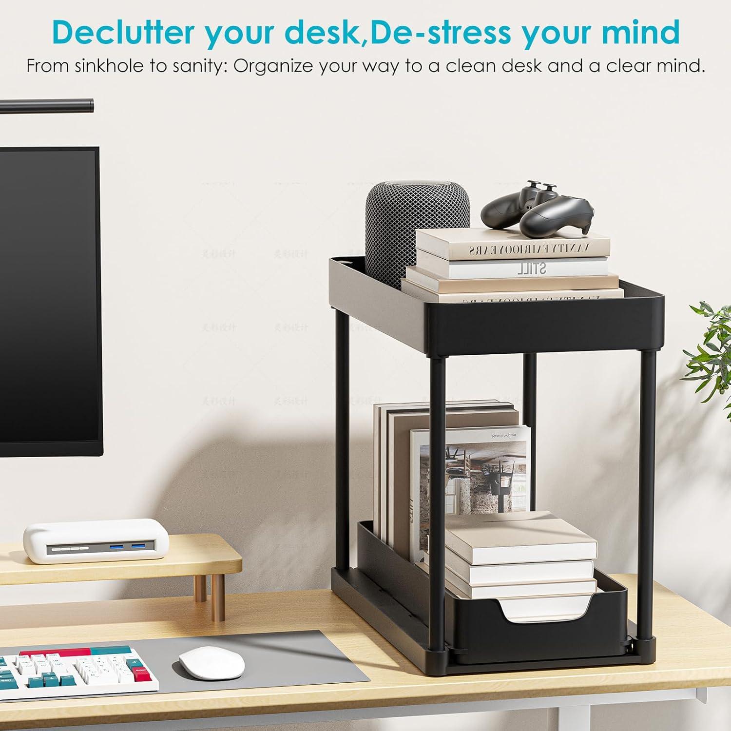 Organizador de Bajo Fregadero MERJULAN 2 Niveles Negro