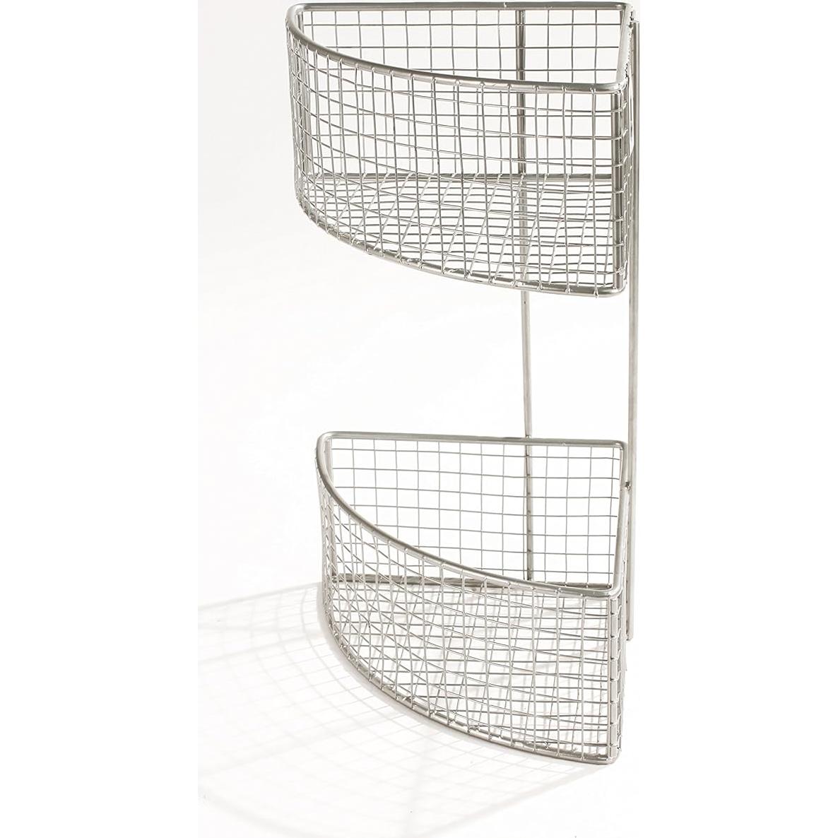 Cesta Esquinera 2 Niveles Spectrum Diversified Níquel Satinado