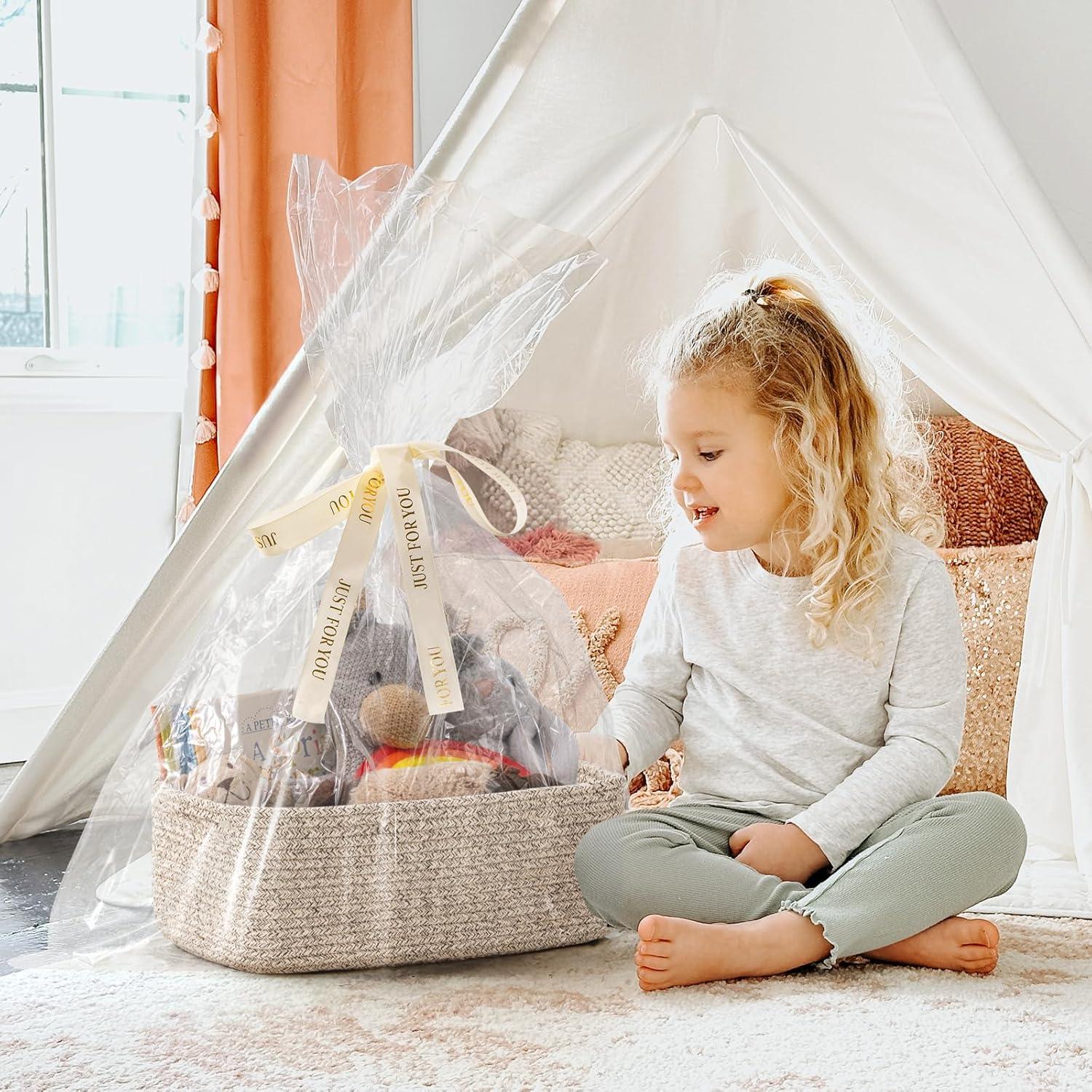 Cestas de Almacenamiento Goodpick 33x20x13 cm 3 Piezas Algodón