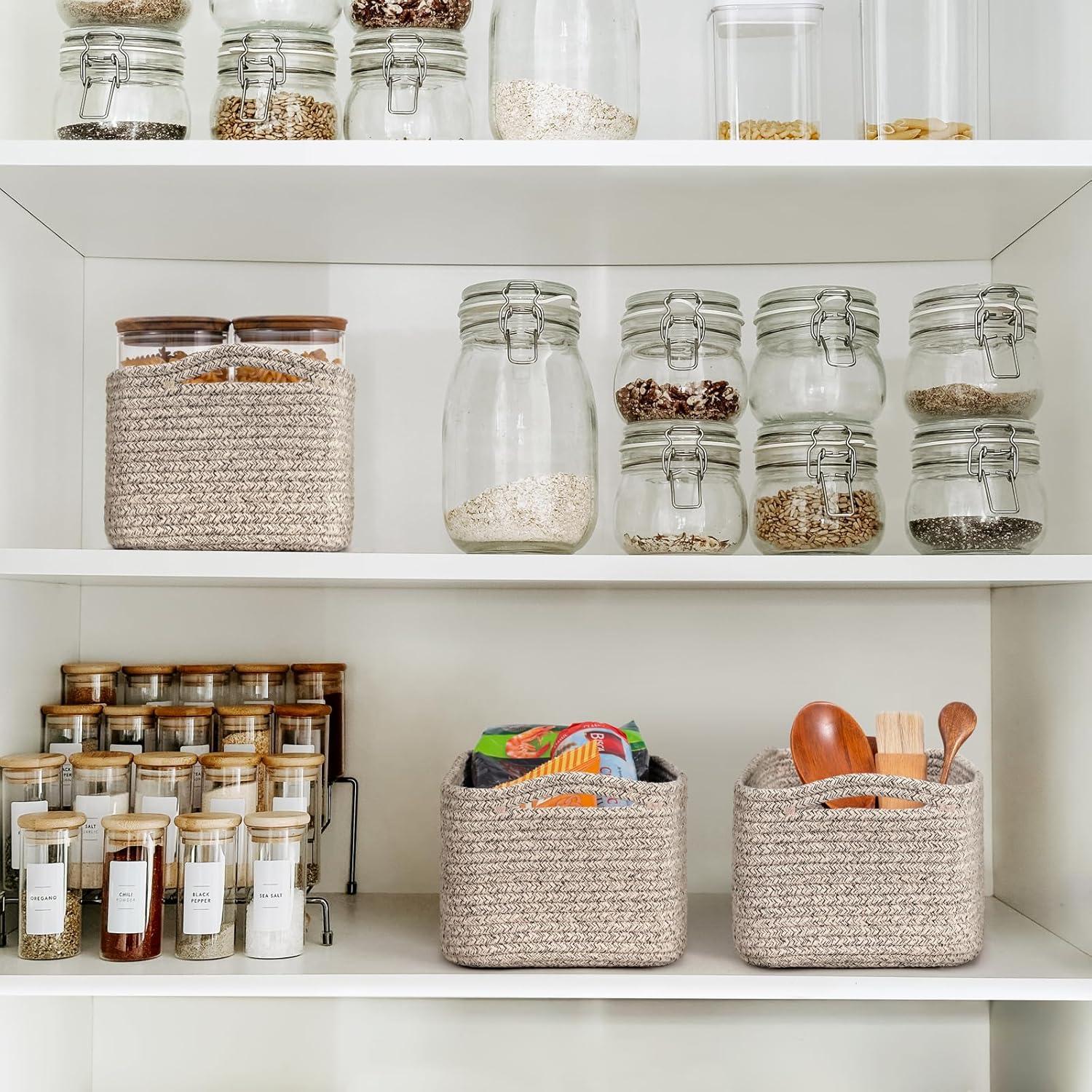 Cestas de Almacenamiento Goodpick 33x20x13 cm 3 Piezas Algodón