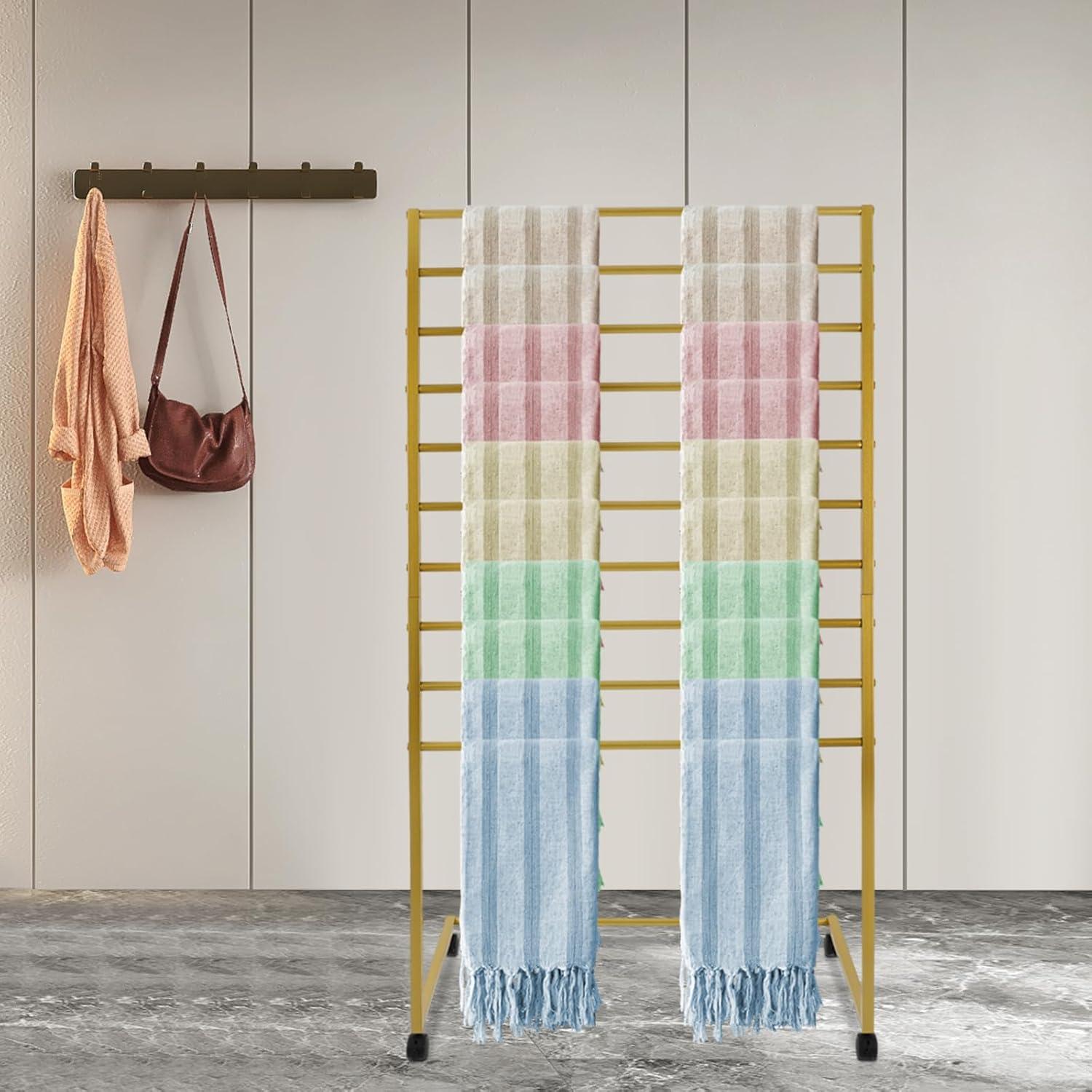 Organizador de Bufandas MARTEXBUY 10 Niveles Acero Dorado