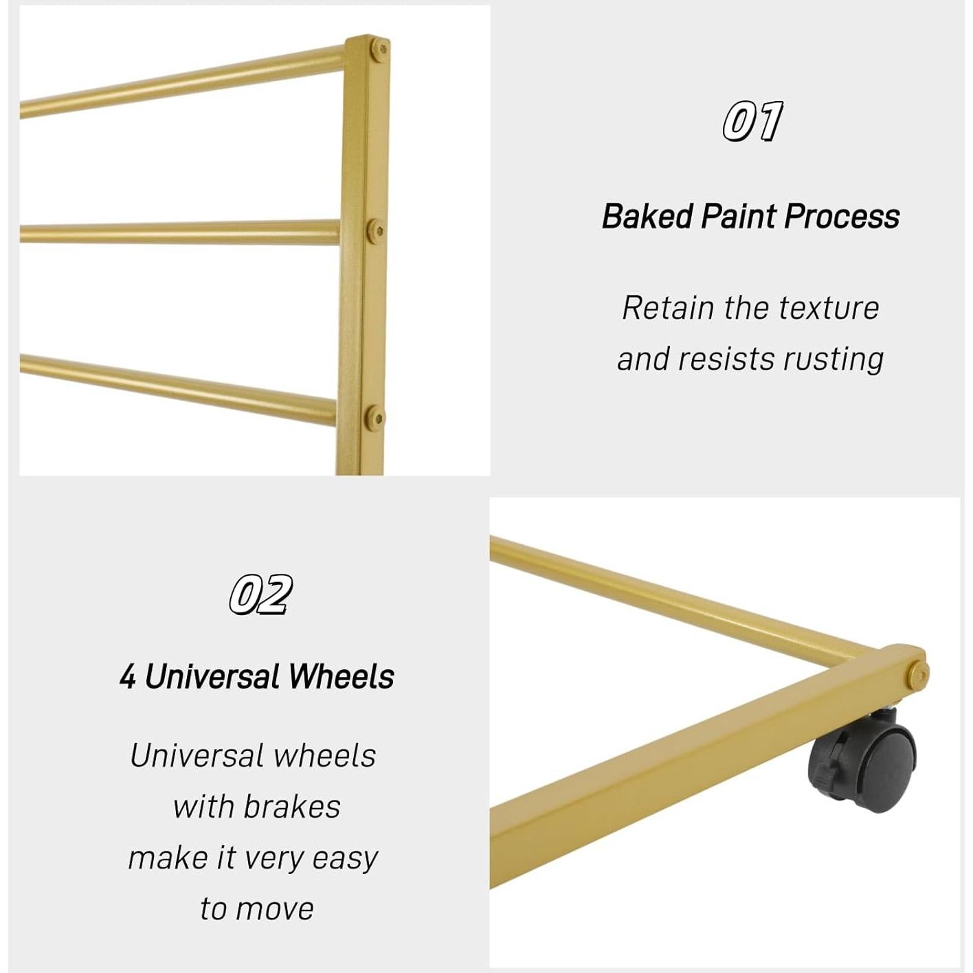 Organizador de Bufandas MARTEXBUY 10 Niveles Acero Dorado