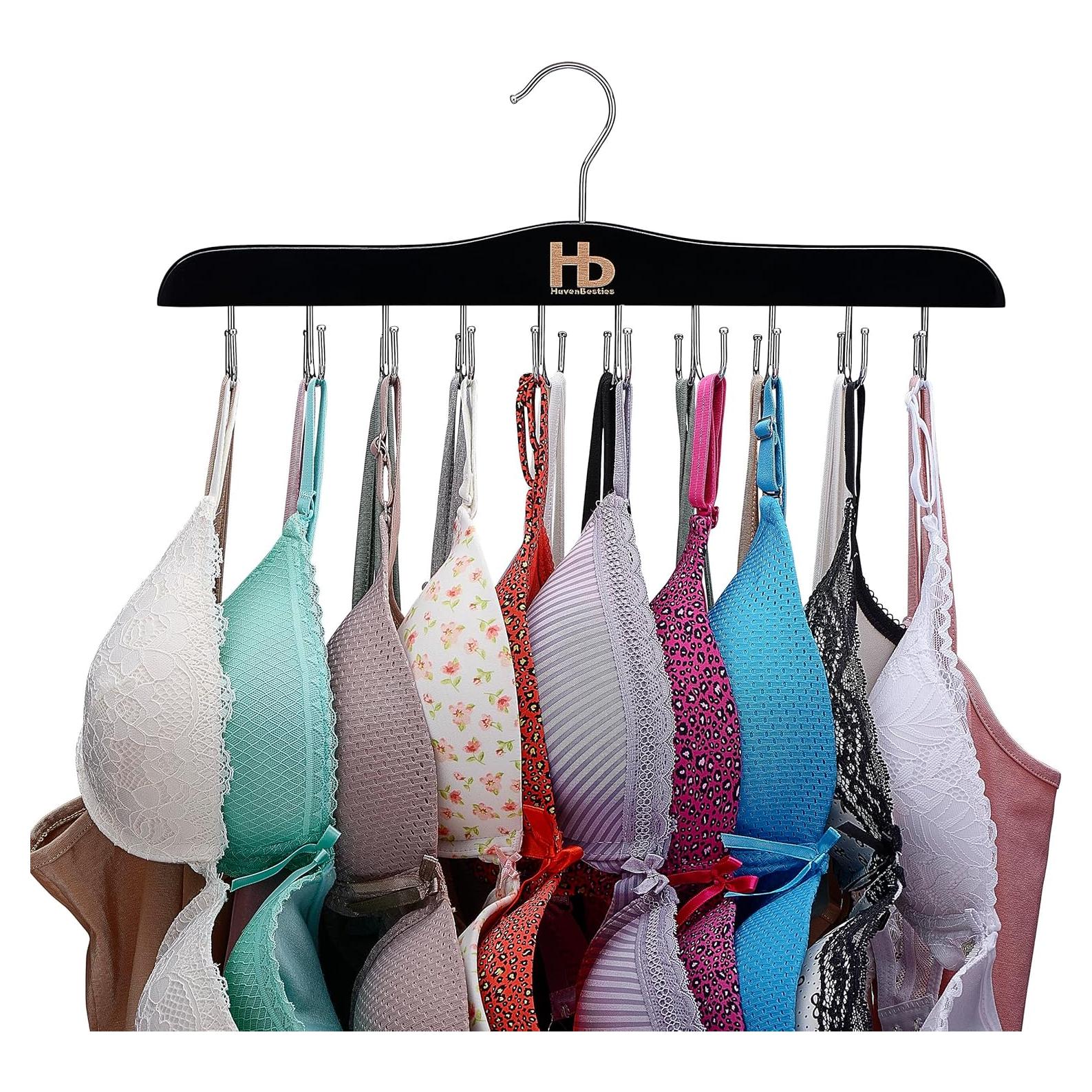 Perchero Organizador de Sujetadores Haven Besties - Madera de Loto, 20 Ganchos