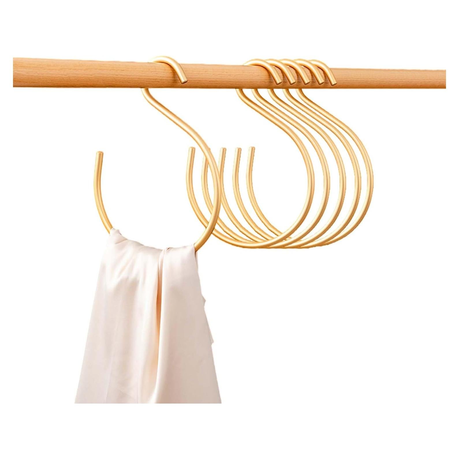 6 Anillos para Bufandas Dorados BTAMUD - Organizador Multiusos