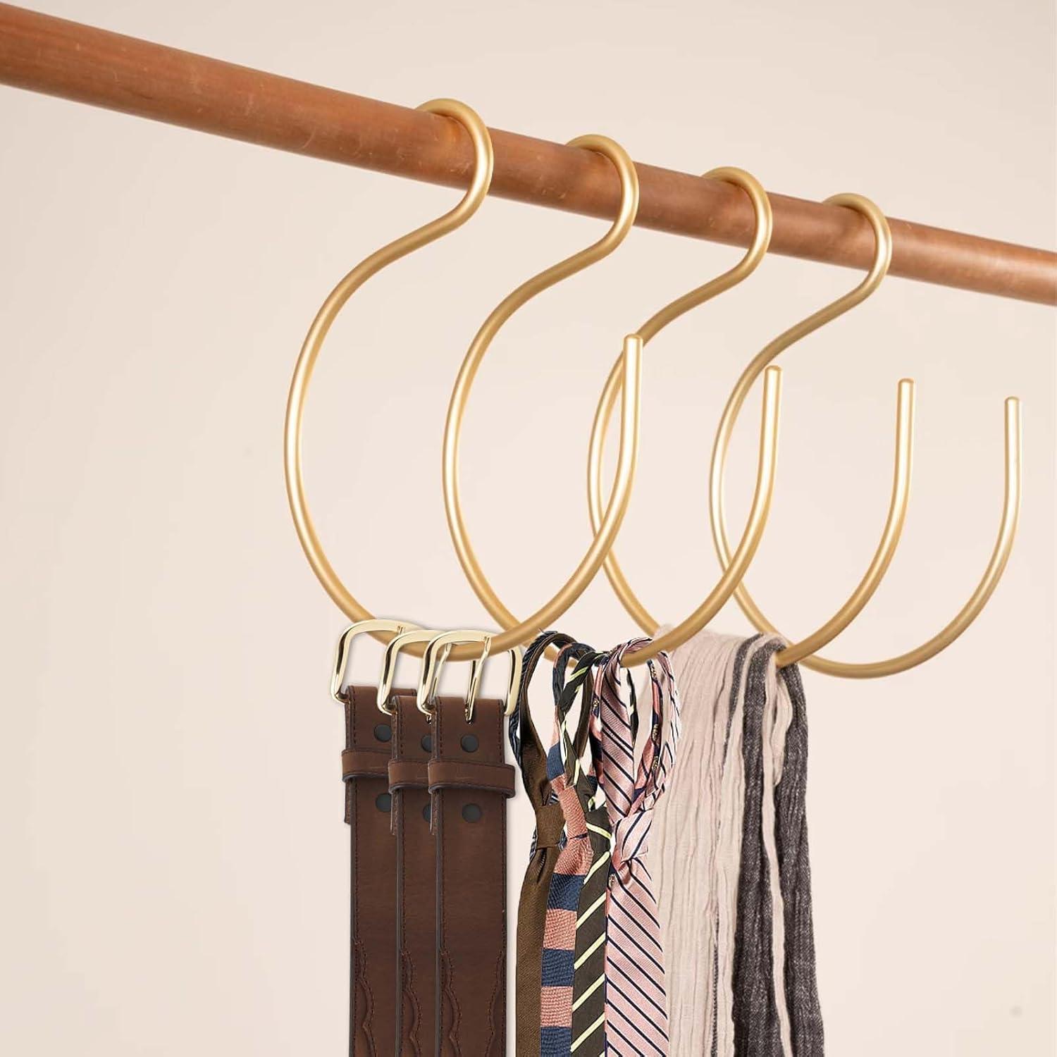 6 Anillos para Bufandas Dorados BTAMUD - Organizador Multiusos