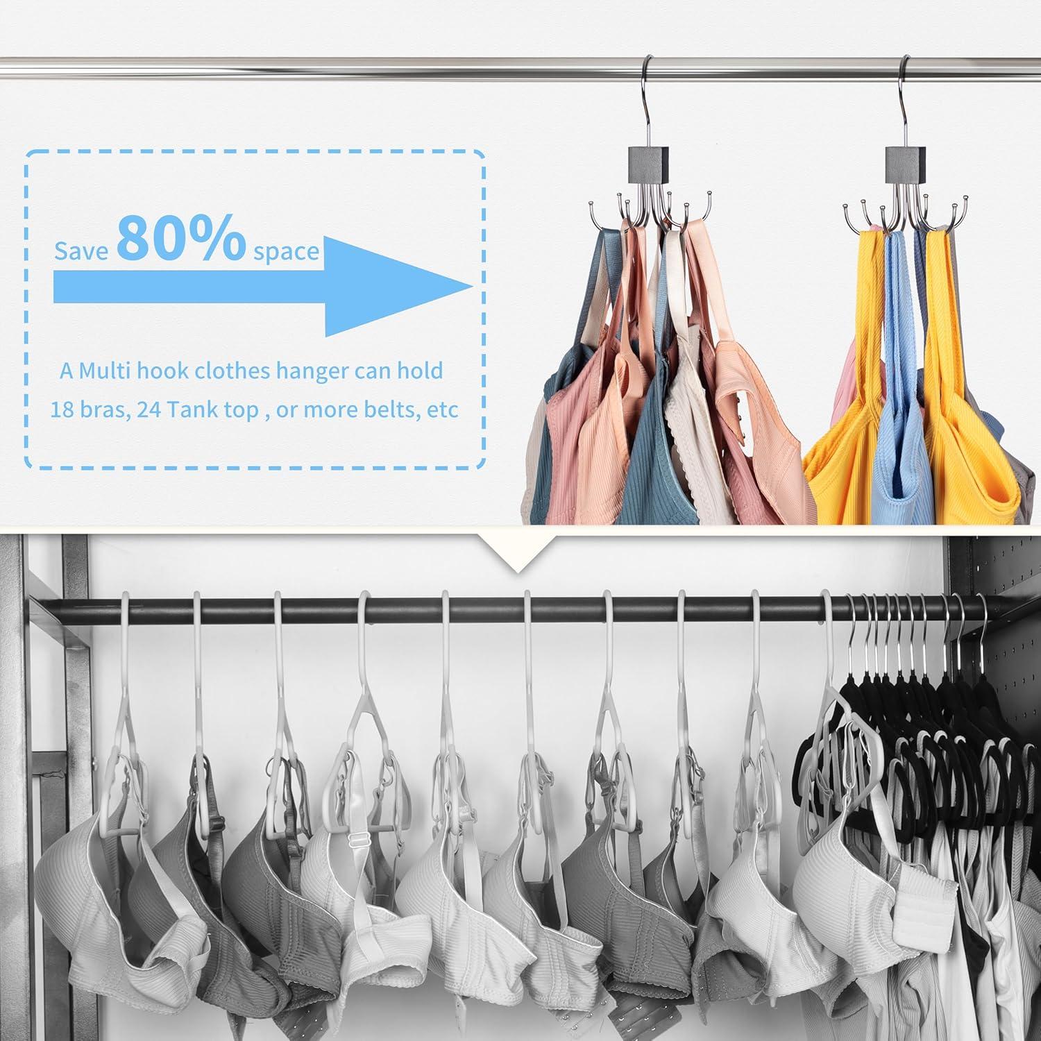 Perchero Rotatable Vizirwpfot para Sujetadores y Tops Negro