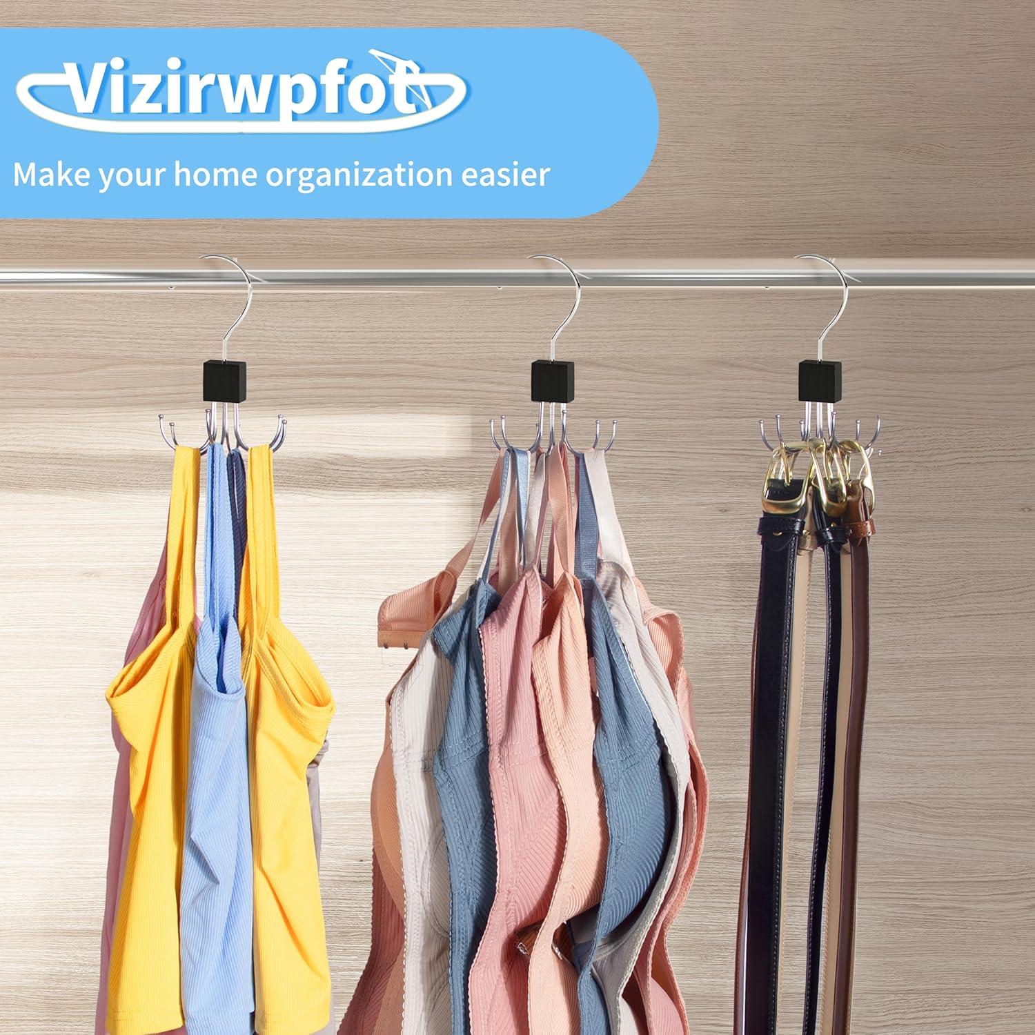 Perchero Rotatable Vizirwpfot para Sujetadores y Tops Negro