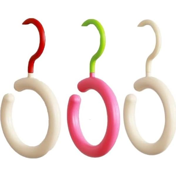 Organizador de Ganchos Rotativos MIXNEX 3 Pcs Coloridos 360°