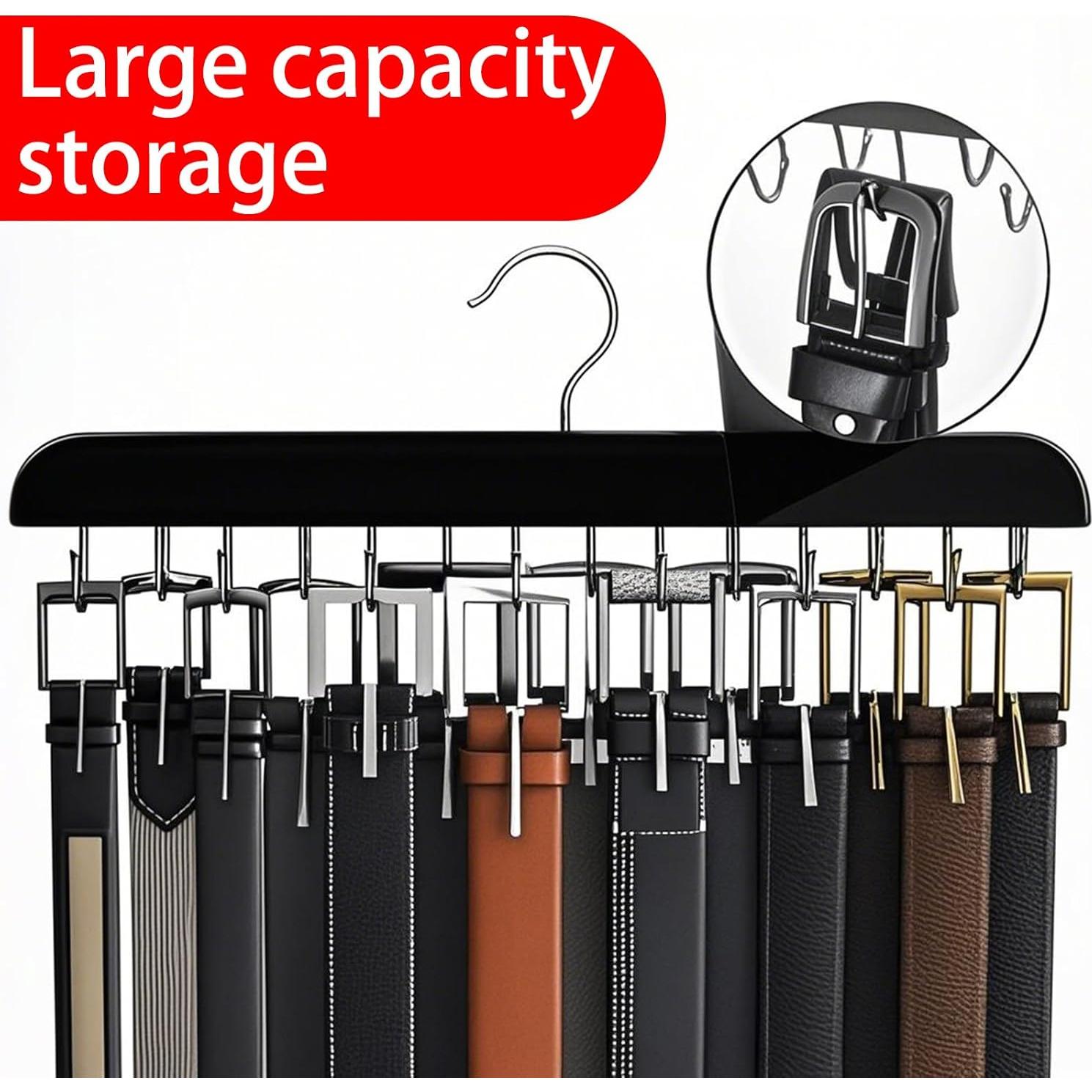 Organizador de Cinturones y Corbatas BEWITU 2 Piezas 14 Ganchos