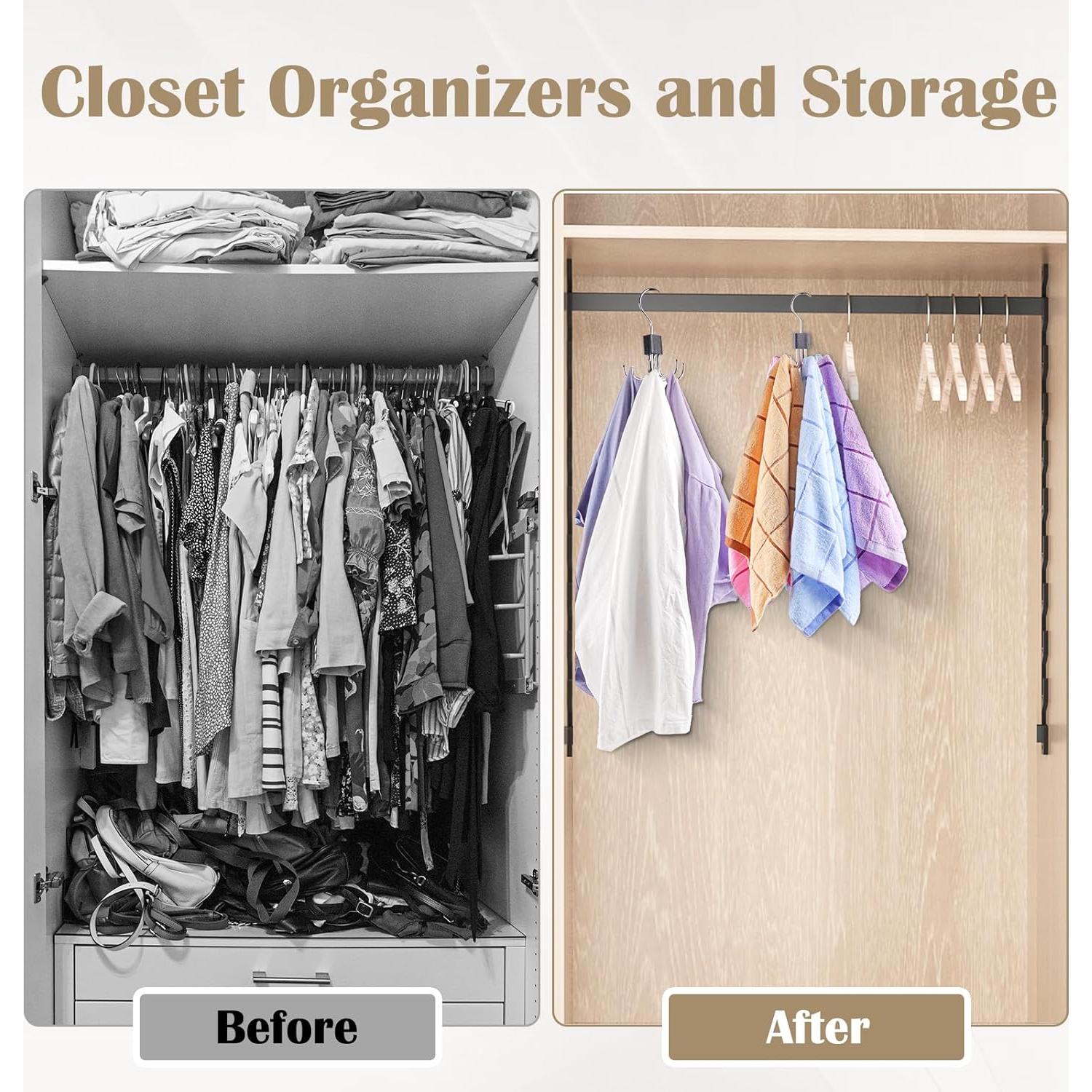 Pack de 3 Perchas Multifuncionales Aquzhou - Ahorra Espacio