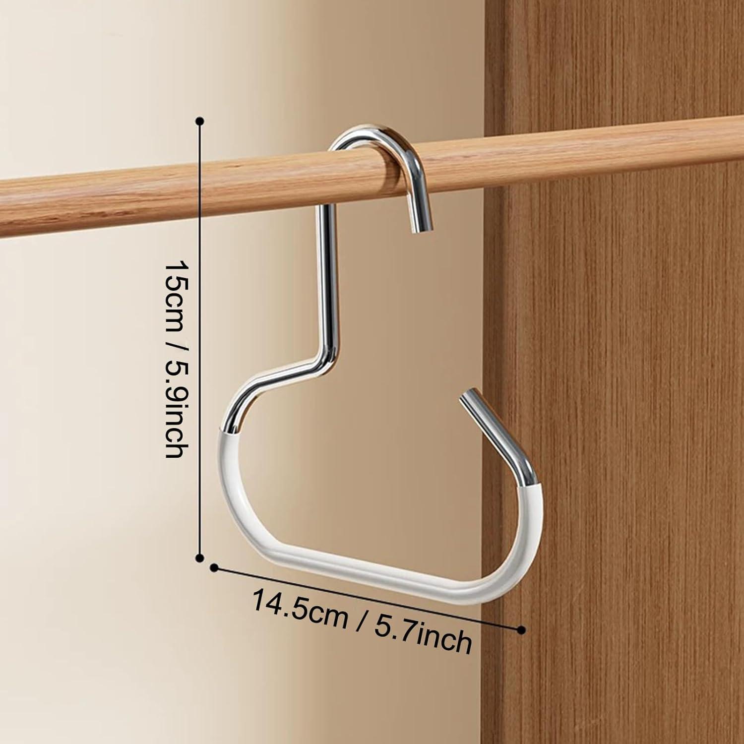 Organizador de Armario Heiboa 5PCS Antideslizante Blanco