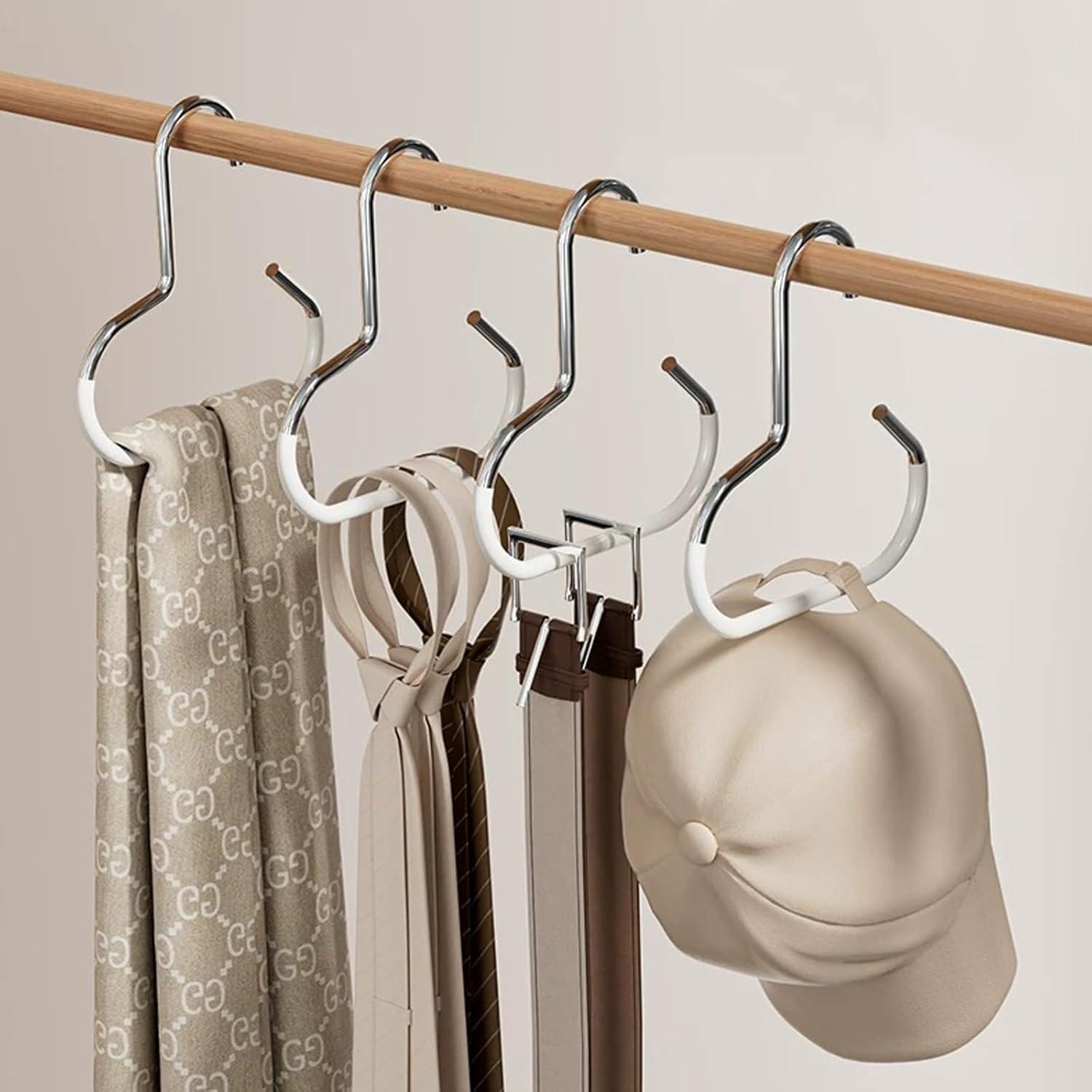 Organizador de Armario Heiboa 5PCS Antideslizante Blanco