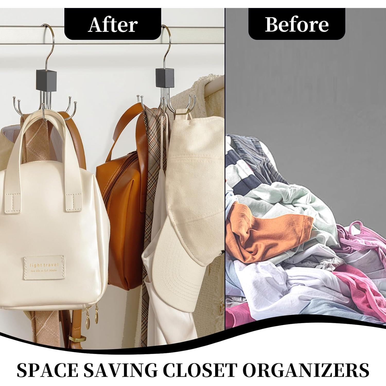 Organizador de Cinturones AYAWOW 2 Paquetes Metal Giratorio 360°