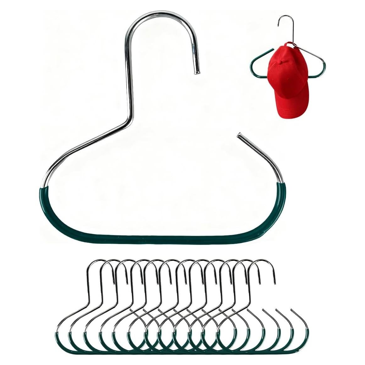 Perchas de Metal Antideslizantes SMUVSMU Verde Oscuro 12 Pcs