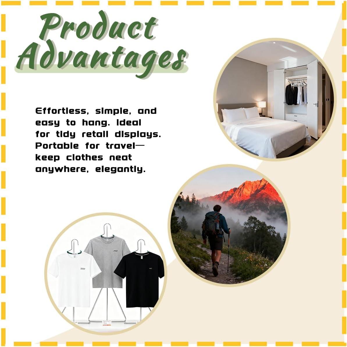 Perchas de Metal Antideslizantes SMUVSMU Verde Oscuro 12 Pcs