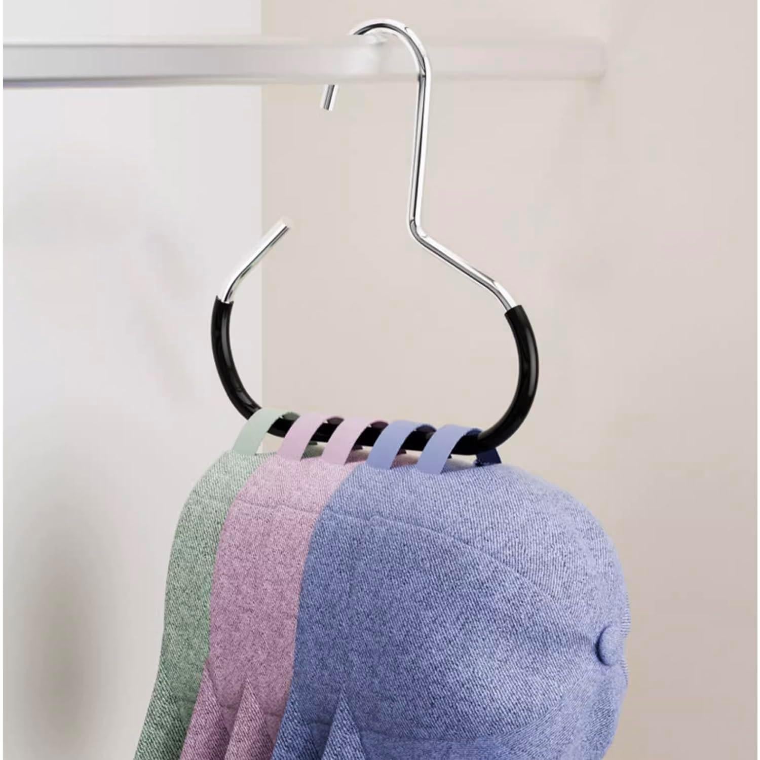 4 Perchas Antideslizantes para Bufandas Nueva Bendición Negro