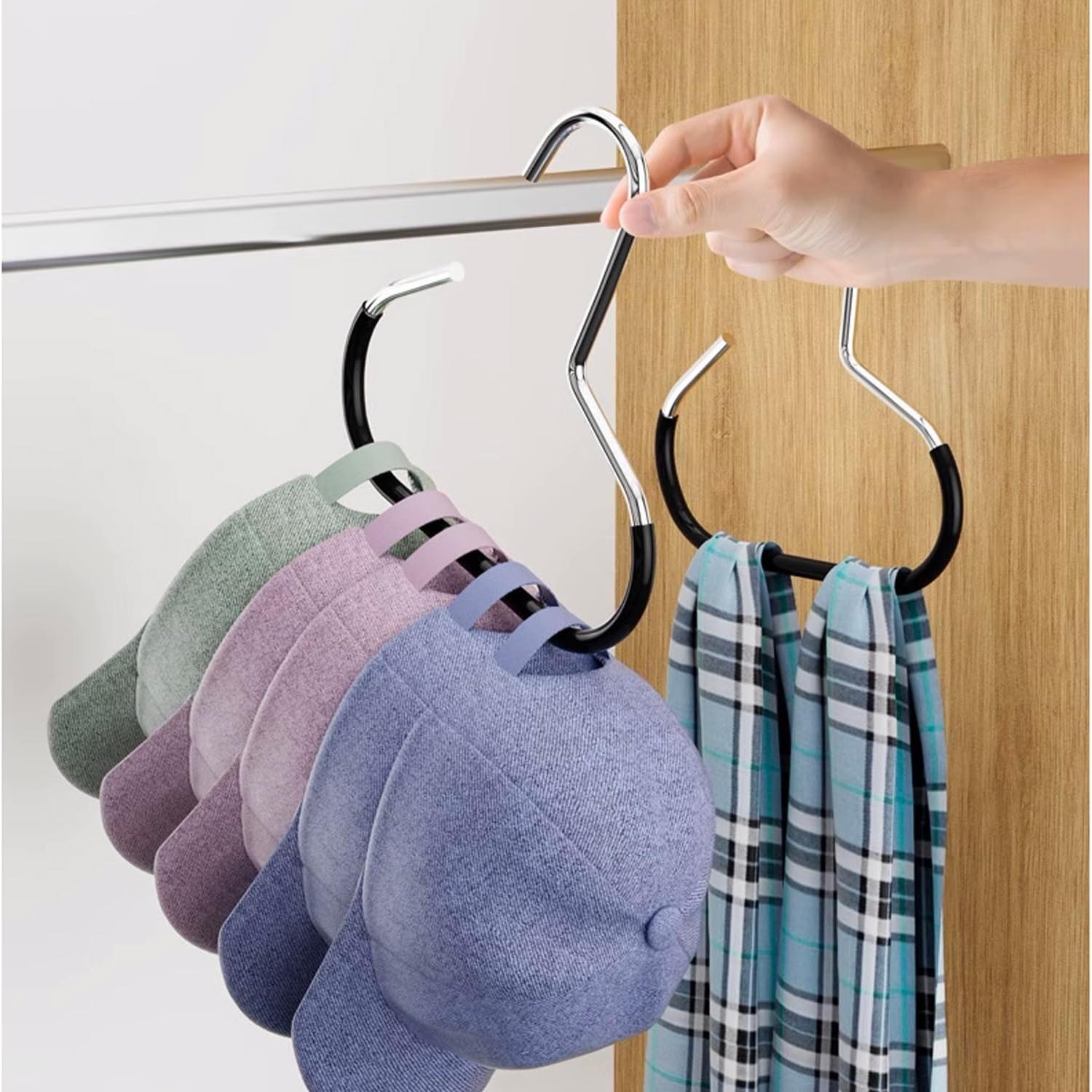 4 Perchas Antideslizantes para Bufandas Nueva Bendición Negro