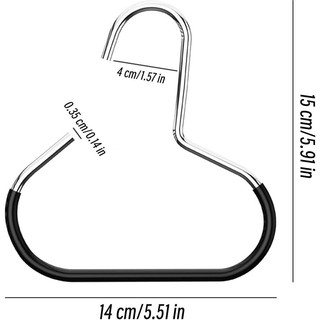 4 Perchas Antideslizantes para Bufandas Nueva Bendición Negro