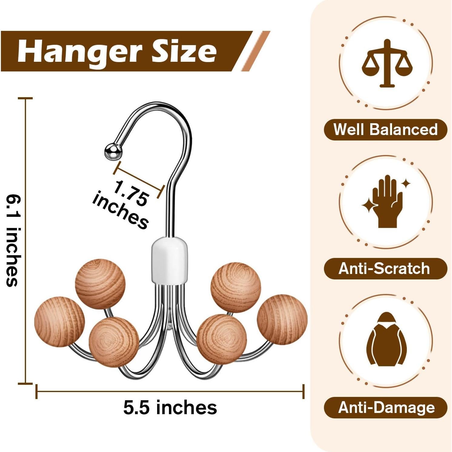 Organizadores de Sudaderas ProtectHobby - Paquete de 2 con 6 Ganchos
