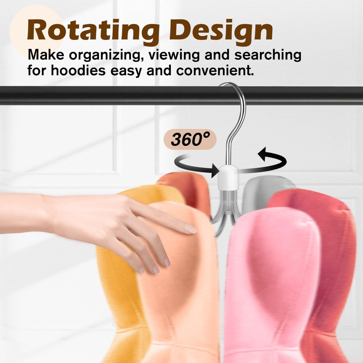 Organizadores de Sudaderas ProtectHobby - Paquete de 2 con 6 Ganchos