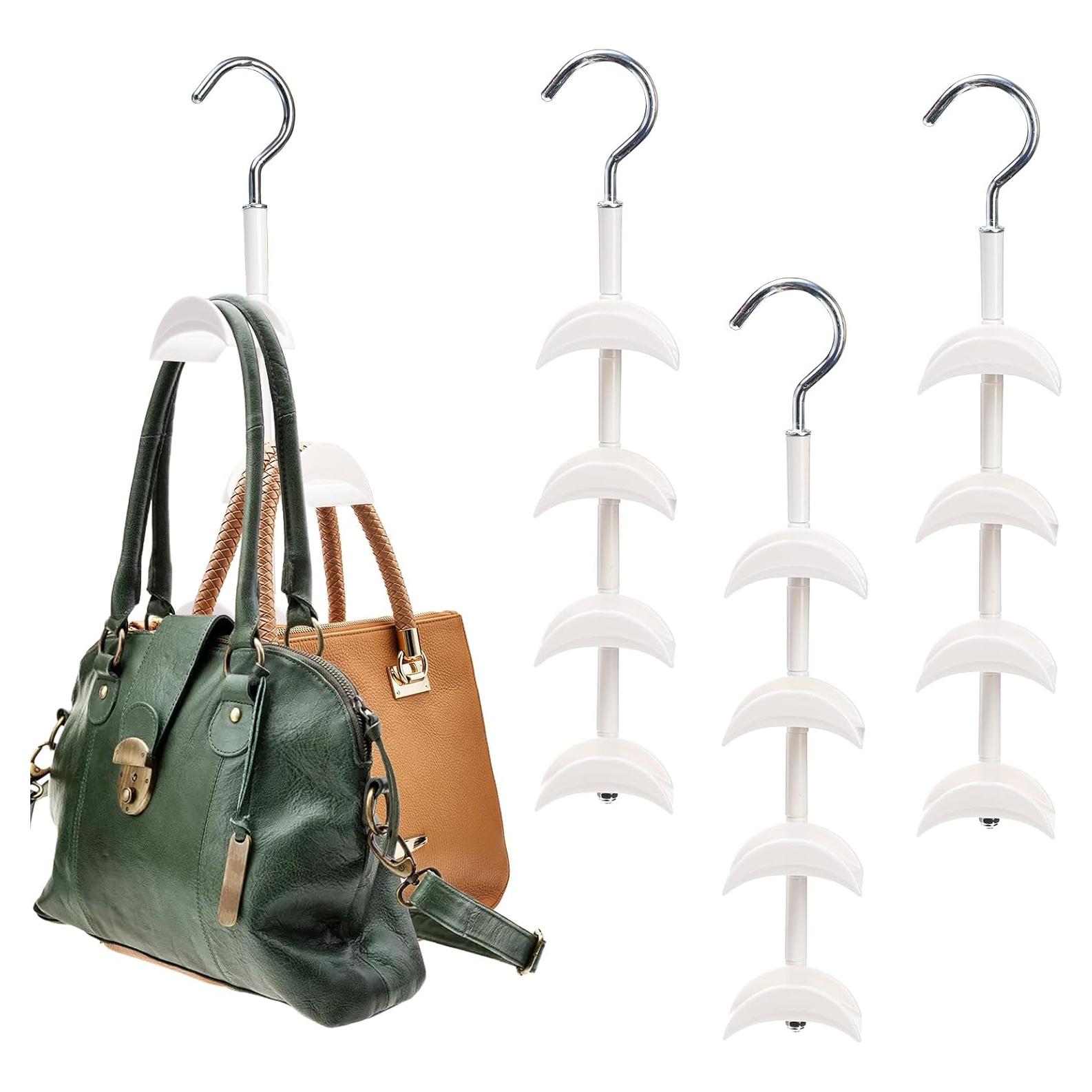 Soporte para Bolsos Lyellfe 3 Piezas Rotable 360° Blanco