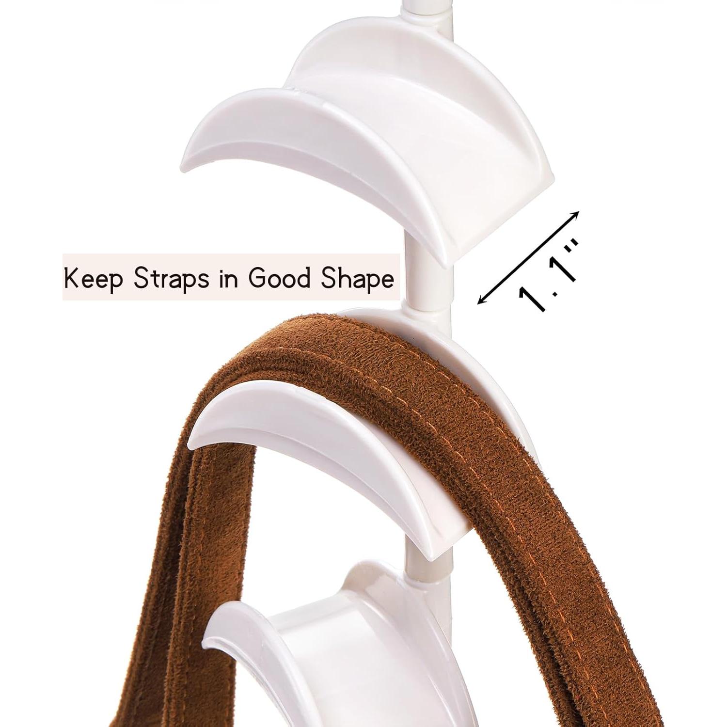 Soporte para Bolsos Lyellfe 3 Piezas Rotable 360° Blanco