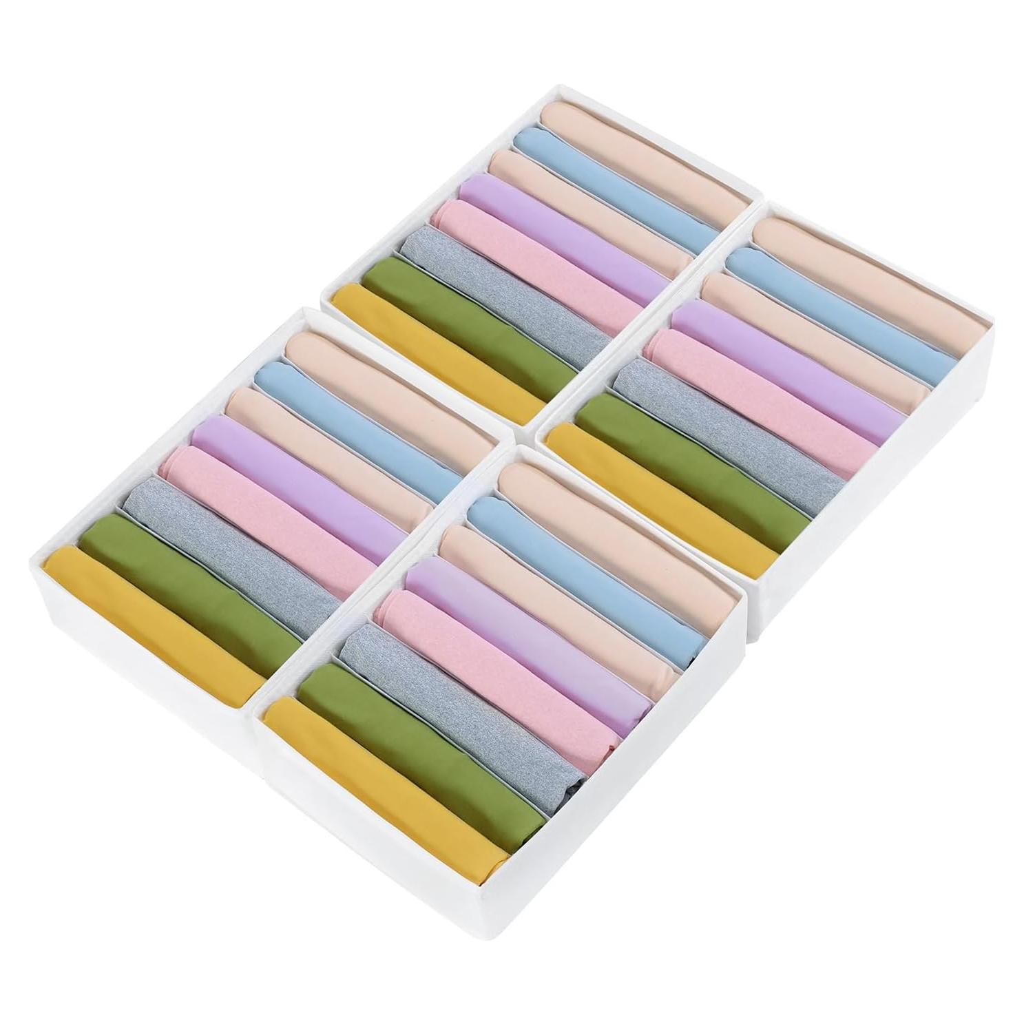 4 Organizadores de Cajón para Camisetas Remittur - Blanco