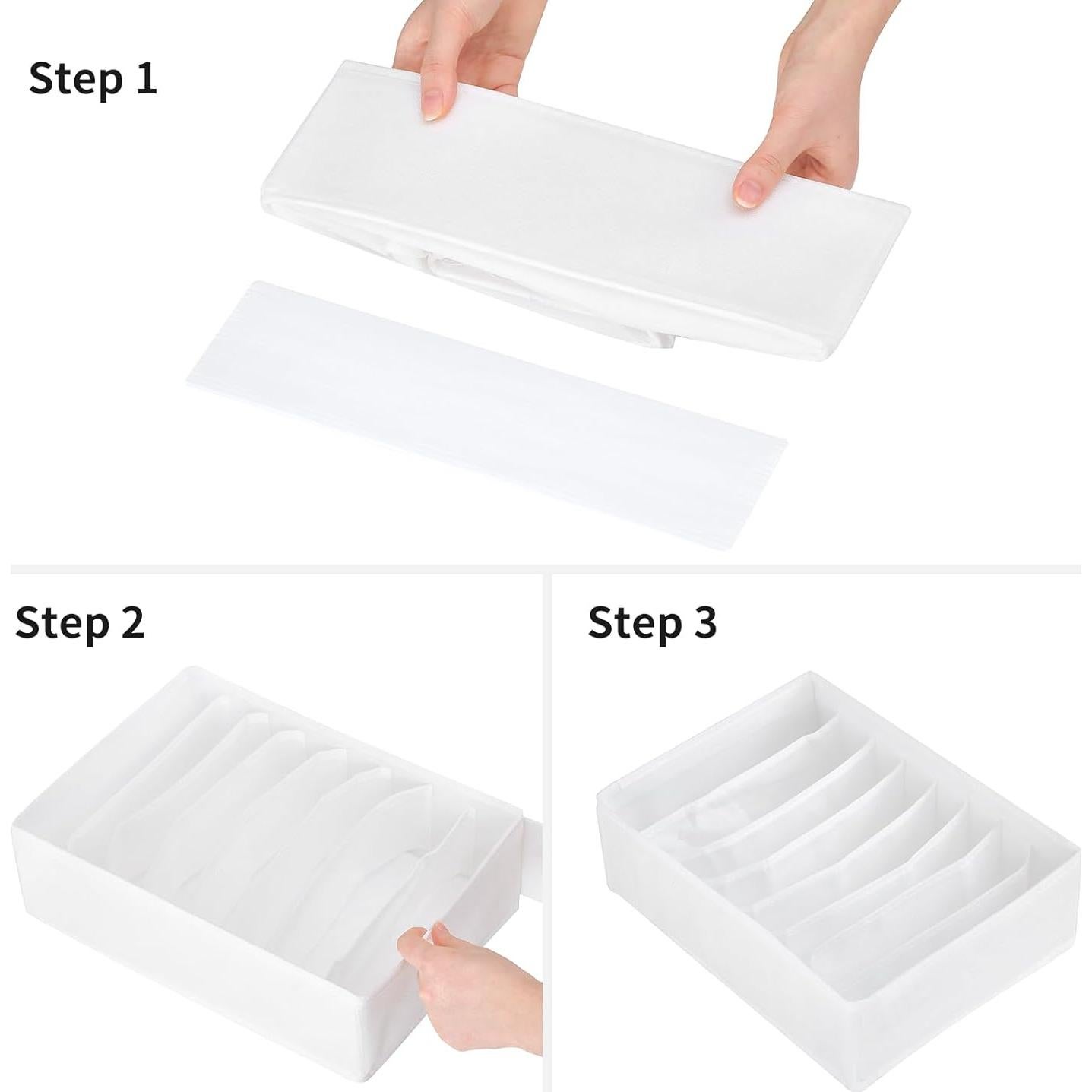 4 Organizadores de Cajón para Camisetas Remittur - Blanco