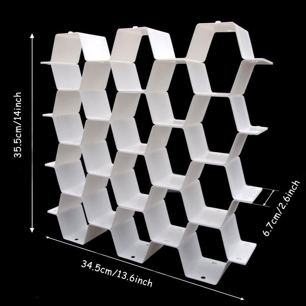 Organizador de Cajón Onerbuy 8 Piezas Hexagonal Blanco