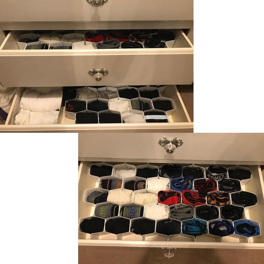 Organizador de Cajón Onerbuy 8 Piezas Hexagonal Blanco