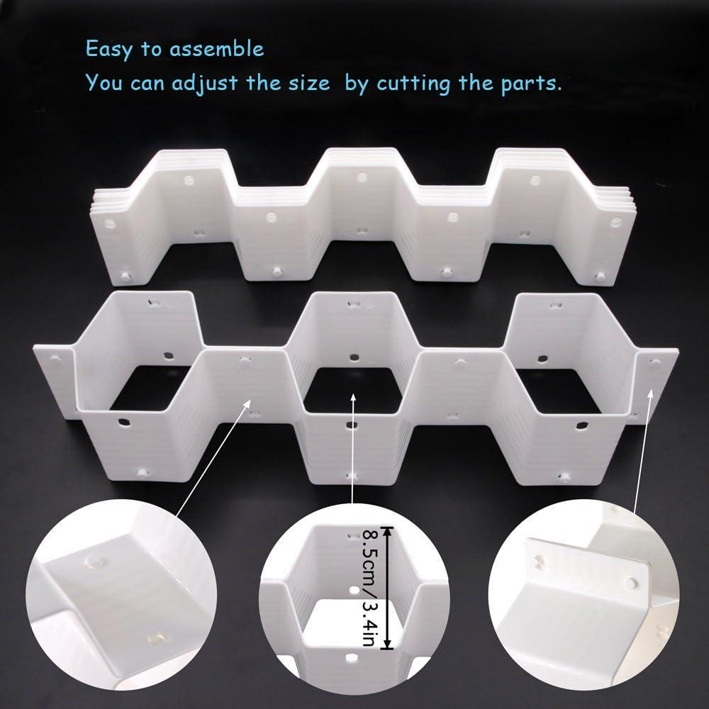 Organizador de Cajón Onerbuy 8 Piezas Hexagonal Blanco