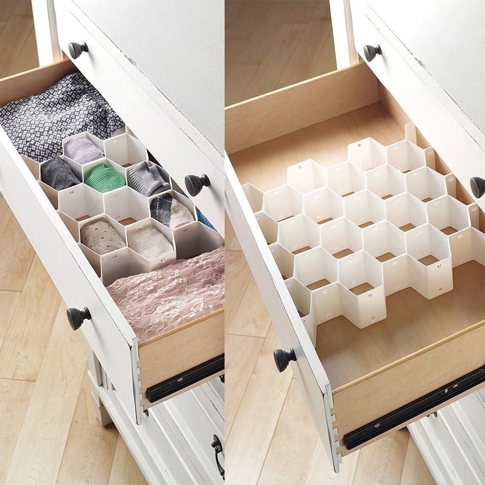 Organizador de Cajón Onerbuy 8 Piezas Hexagonal Blanco